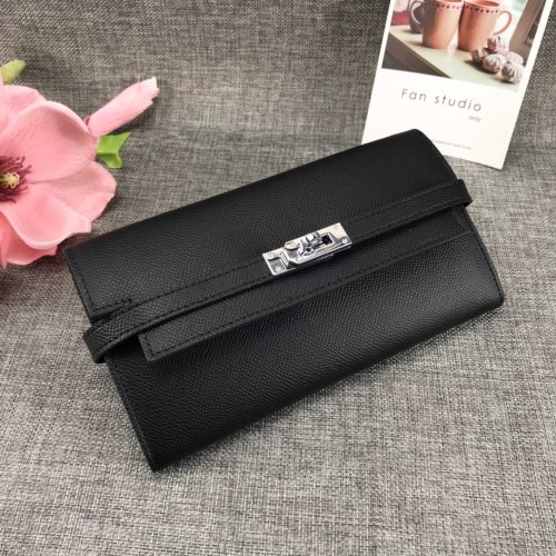 Hermes Womens Mens Wallets Purse Kelly Bag Clutch Leather Design Coin Bag with Original Box