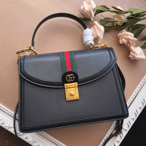 Gucci Womens Bags Shoulder Messenger Bag Luxury Brand Gucci Ophidia small top handle bag in GG supreme canvas with Original Box 651055 DJ2DX 1060