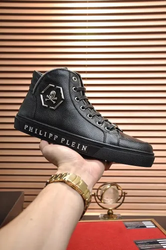 Philipp Plein Men Shoes Sneakers High Top Sneaker Fashion Design Luxury Brand Ankle Boots with Original Box