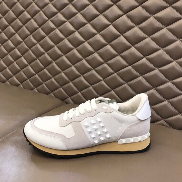 Valentino Men Shoes Fashion Design Luxury Brand ROCKRUNNER CAMOUFLAGE LAMINATED STUDDED SNEAKER with Original Box