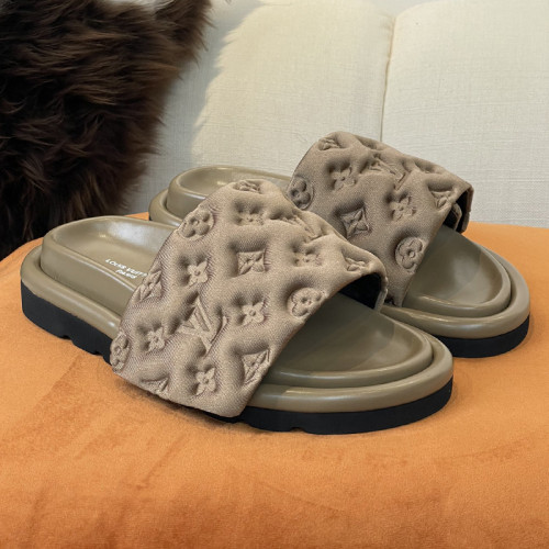Louis Vuitton Womens Shoes Slippers Sandals Flip Flop Luxury Brand Honolulu LV TRAINER MULE with Original Box