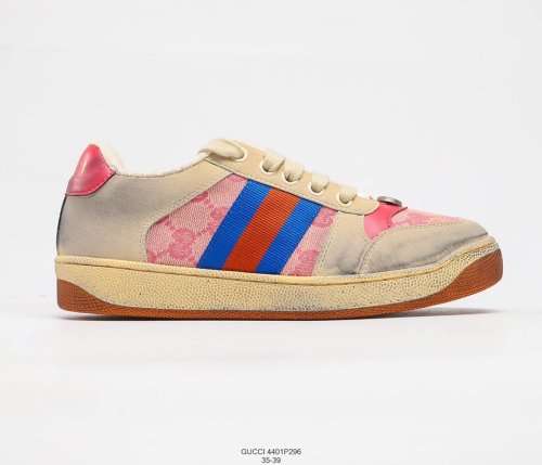 Gucci Distressed Screener Sneakers Womens Shoes 4401E296