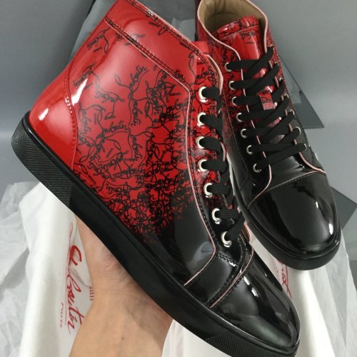 Christian Louboutin Mens Shoes Luxury Brand Red Bottom Design Louis Junior Spikes Flat with Original Box CL sneakers