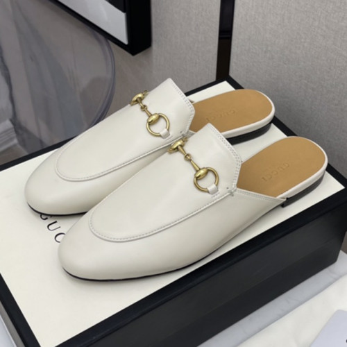 Gucci Womens Shoes Casual Loafers Design Luxury Brand Leather Women's jumbo GG Princetown slipper with Original Box 475094 UKO60 2588