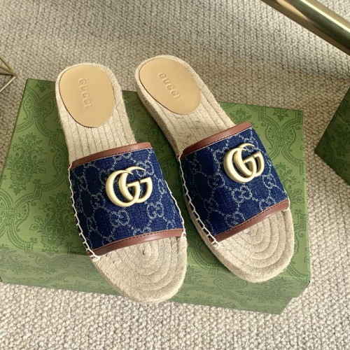 Gucci Womens Shoes Double G Espadrilles 551890 BKO00 1000 Luxury Brand Black Leather Platform Espadrille With Double G with Original Box