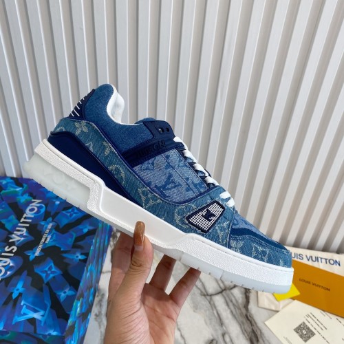 Louis Vuitton Men Shoes Fashion Sneakers Design Luxury Brand LV TRAINER SNEAKER with Original Box