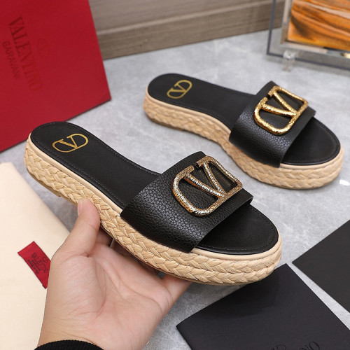 Valentino Womens Shoes Flat Mule Sandals Luxury Brand Design with Original Box