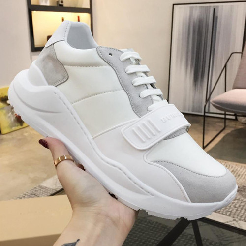 Burberry Men Shoes Fashion Sneakers Luxury Brand Vintage Cotton Sneaker with Original Box