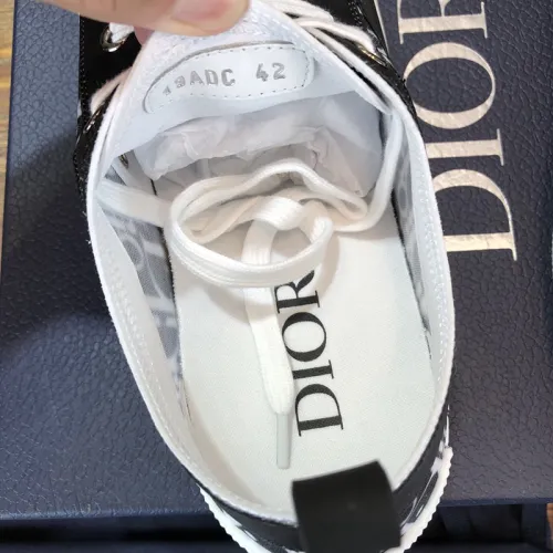 Dior Men Shoes Sneakers Luxury Brand B23 Low-Top Sneaker Black And White Dior Oblique Canvas 3SN249YJP_H961