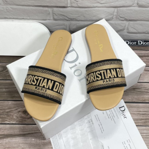 Dior Women Shoes Mule DWAY SLIDE Luxury Brand Womens Sandals Slippers with Original Box