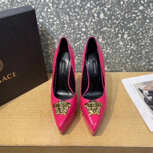 Versace Brand Womens Sandals Shoes Pumps Leather Big Size LA MEDUSA LEATHER PUMPS Design Luxury Brand Sandals for Women