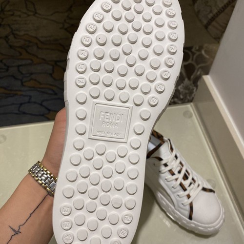 Fendi Womens Shoes FENDI FORCE White Canvas and TPU Low-tops 8E8110AF5AF1DV4