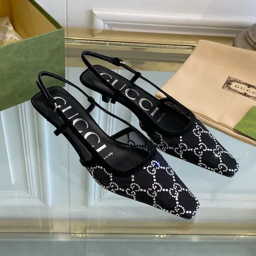 Gucci Womens Shoes Slingback Pumps Heel Luxury Brand Wedding Fashion Shoes for Women with Original Box
