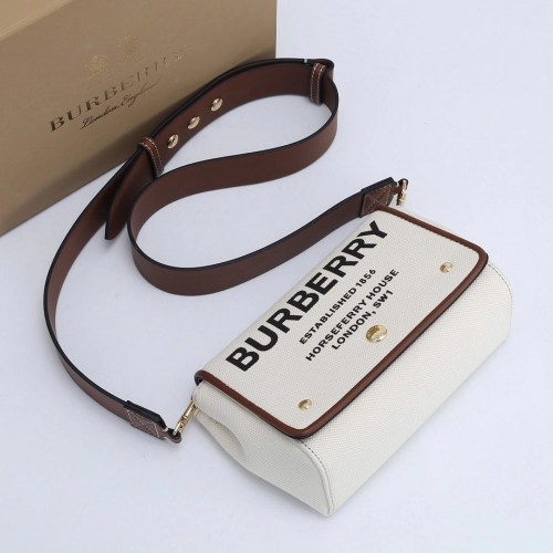 Burberry Womens Bag Small Horseferry Print Cotton Canvas Crossbody Bag