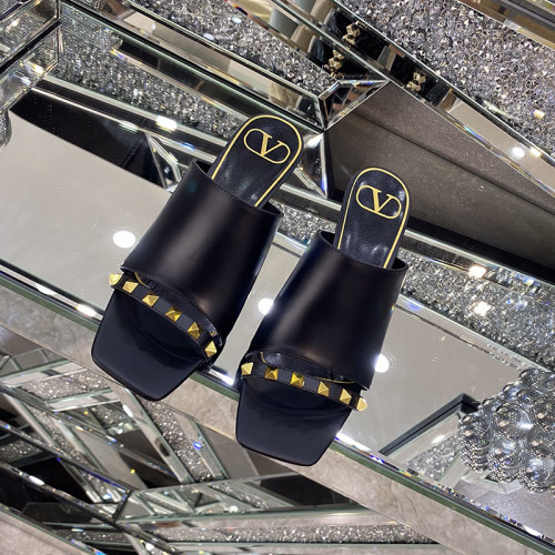 Valentino Womens Shoes Rockstud Sandals Mules 6.5cm