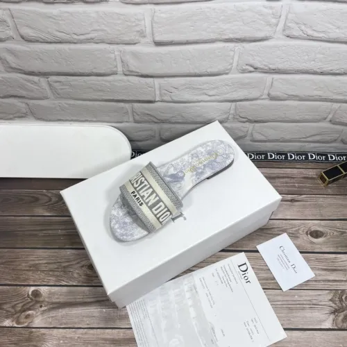 Dior Women Shoes Mule DWAY SLIDE Luxury Brand Womens Sandals Slippers with Original Box