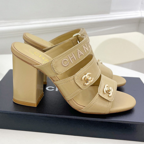 Chanel Womens Shoes Sandals Slippers Luxury Brand Design with Original Box Women Sandals 8cm Heel