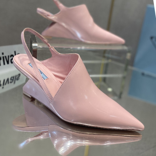 Prada Womens Shoes Slingback Pumps Luxury Brand Casual Shoes for Women with Original Box