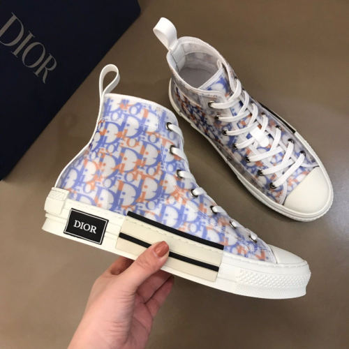 Dior Womens Mens Shoes Sneakers Luxury Brand Unisex Design B23 High-Top Sneaker with Box