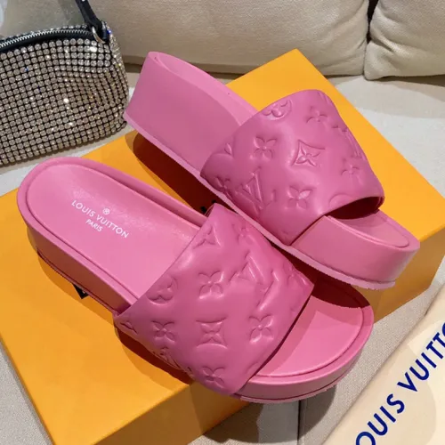 Louis Vuitton Womens Shoes Sandals Slippers Luxury Brand Louis Vuitton JUMBO FLATFORM MULE with Original Box 1A9QYY