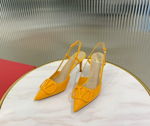 Valentino Women Shoes Mule Flip Flop Sandals VLOGO SIGNATURE CALFSKIN SLINGBACK PUMP 80 MM / 3.15 IN. with Original Box