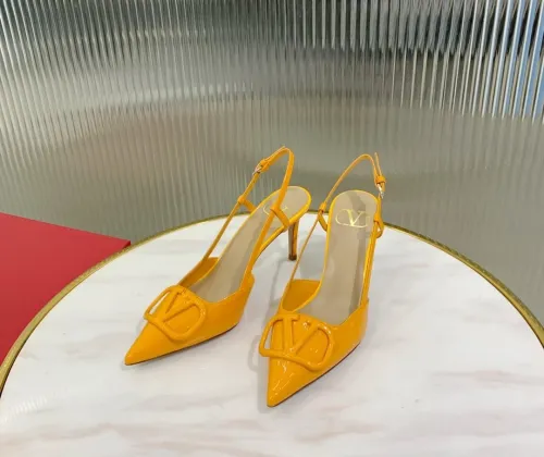 Valentino Women Shoes Mule Flip Flop Sandals VLOGO SIGNATURE CALFSKIN SLINGBACK PUMP 80 MM / 3.15 IN. with Original Box