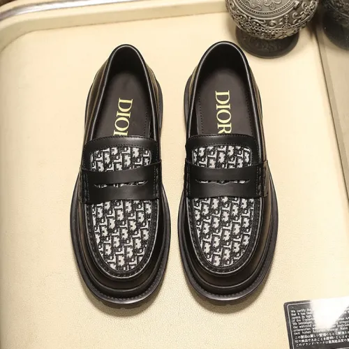 Dior Men Shoes Casual Dress Shoes Luxury Dior Explorer Loafer Beige And Black Dior Oblique Jacquard And Black Smooth Calfskin