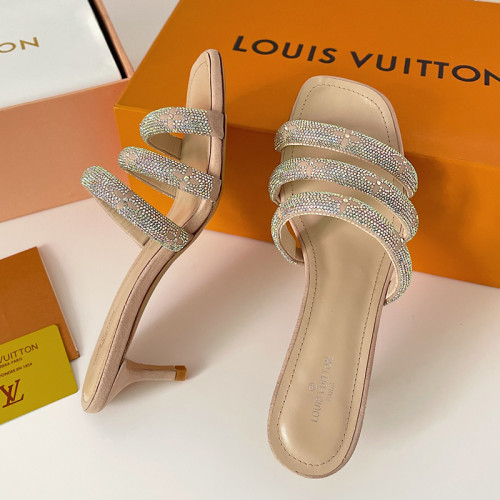 Louis Vuitton Womens Shoes Sandals Slippers Luxury Brand REVIVAL APPEAL MULE 1A93WI calf leather with Original Box 5.5cm Heel