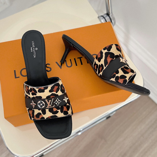 Louis Vuitton Womens Shoes Sandals Slippers Luxury Brand REVIVAL MULE 1A8W5A Camel Brown Pony-styled calf leather and calf leather with Original Box 5.5cm Heel