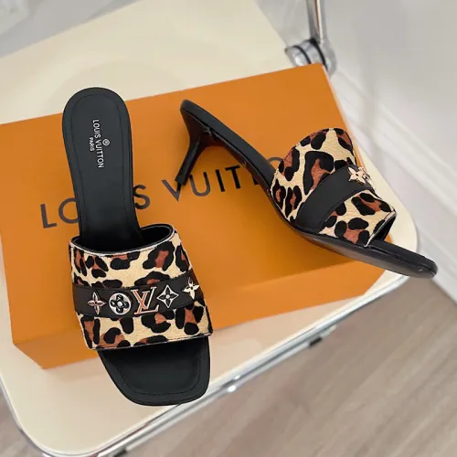 Louis Vuitton Womens Shoes Sandals Slippers Luxury Brand REVIVAL MULE 1A8W5A Camel Brown Pony-styled calf leather and calf leather with Original Box 5.5cm Heel