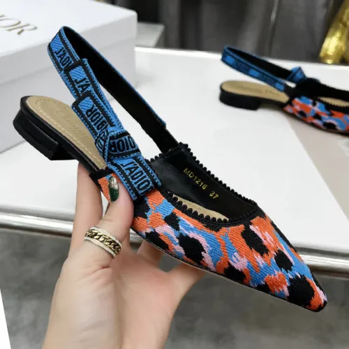 Dior Women Shoes Pumps Luxury Design Fashion Type Heel Shoes for Wedding Style J'ADIOR SLINGBACK PUMP Blue Multicolor Mizza Cotton Embroidery KCP866MMR_S57P with Original Box