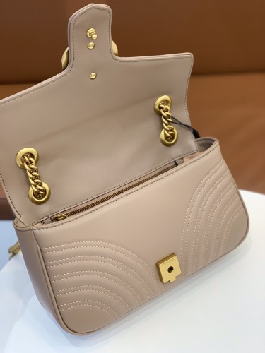 Gucci Womens Bags Shoulder Messenger Bag Luxury Brand Gucci GG Marmont matelassé small bag with Original Box 443497 DTDIT 9022
