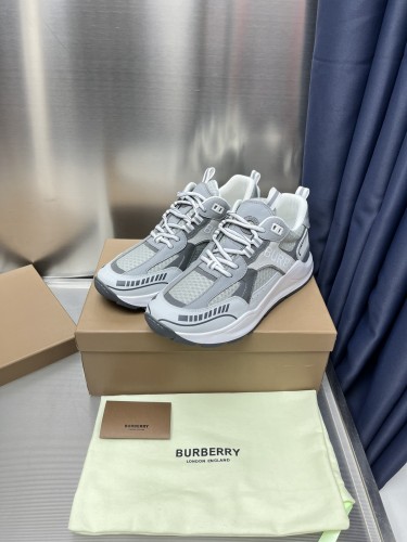 Burberry Men Shoes Fashion Sneakers Luxury Brand Vintage Cotton Sneaker with Original Box