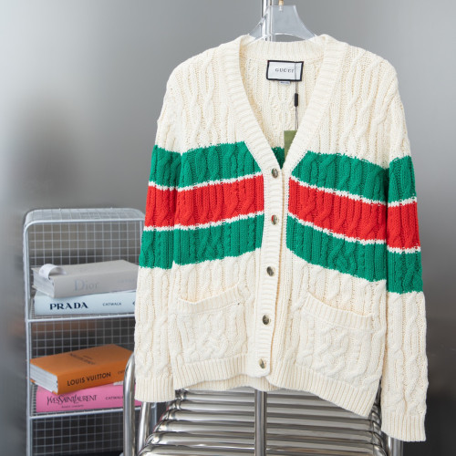 Gucci Cardigan Men Womens Knit Cardigan Luxury Brand Womens Knitwear Top Quality   