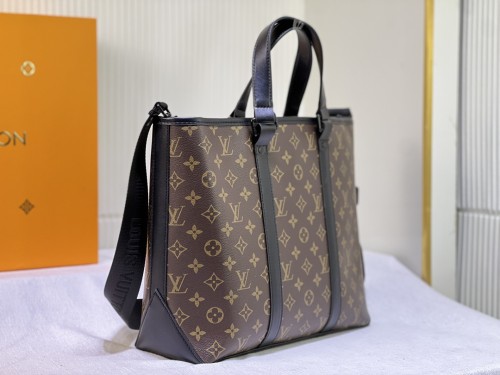 Louis Vuitton Womens Mens Bags Handbags Briefcase Luxury Brand Fashion Type Week-End Tote Monogram Macassar  