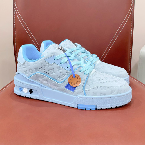 Louis Vuitton Mens Shoes Fashion Sneakers Design Luxury Brand LV TRAINER SNEAKER 1ABLVV Mix of materials with Original Box 1ABLUR  