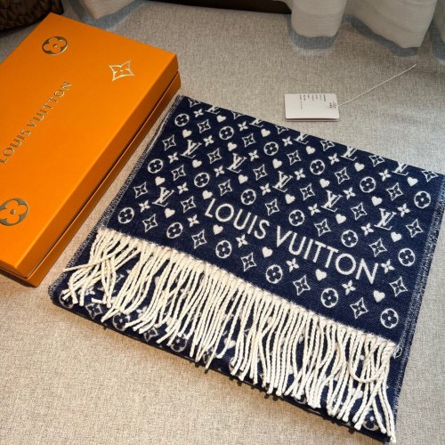 Louis Vuitton Scarves Men Womens Fashion Scarf with Original Box   