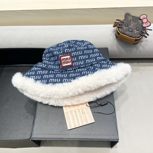 Miumiu Womens Cap Bucket Hat Luxury Brand with Original Box  