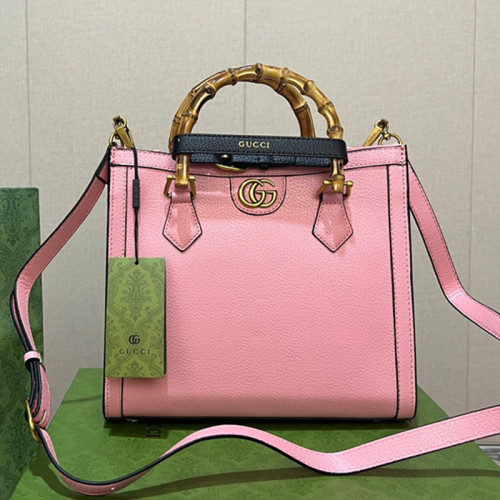 Gucci Womens Bags Shoulder Handbag Luxury Brand Gucci Diana mini tote bag in leather 702732 U3ZDT 5479