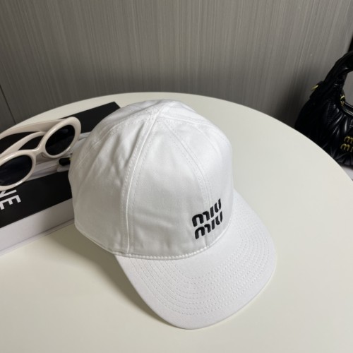 Miumiu Womens Mens Cap Baseball Hat Luxury Brand with Original Box  