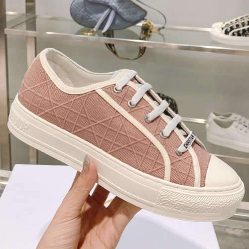 Dior Womens Shoes Fashion Sneakers WALK'N'DIOR SNEAKER Cotton Canvas Luxury Brand with Original Box Whatsapp 