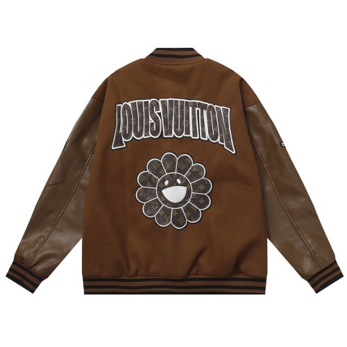 Louis Vuitton Men Womens Jackets Coat Luxury Brand Mens Jackets Varsity Blouson Top Quality   