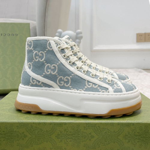 Gucci Womens Shoes Sneakers Luxury Brand Women's GG high top sneaker with Original Box  
