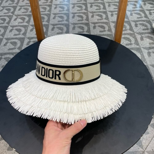 Dior Womens Straw Hat Luxury Brand Design Dior Cap with Original Box  