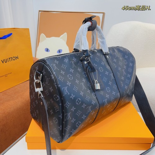 Louis Vuitton Womens and Mens Unisex Bags Luxury Brand LV Keepall Bandoulière 45 Fashion Design Travel Bag