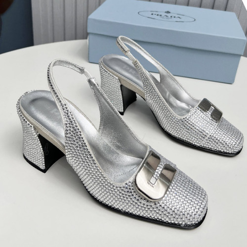 Prada Womens Shoes Sandals Casual Luxury Brand Pumps 8.5cm Heel with Original Box Whatsapp 