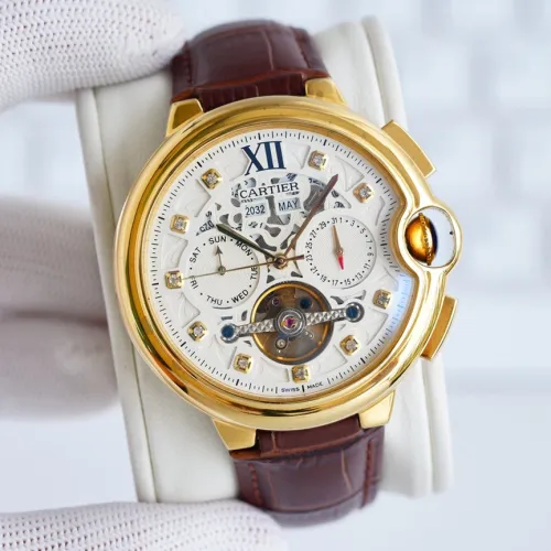 Cartier Mens Watch Luxury Brand Design Fashion Type with Original Box