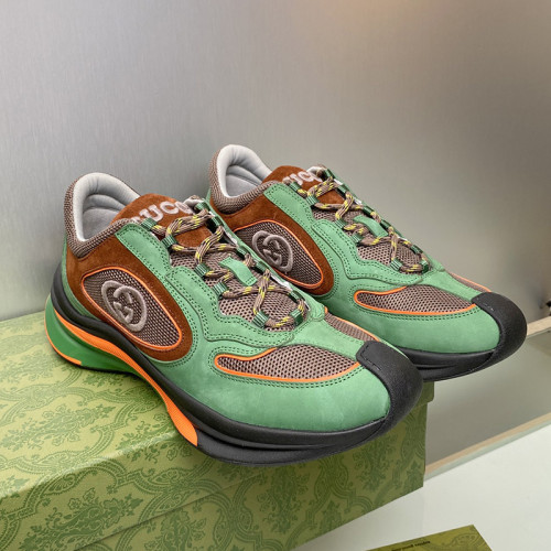 Gucci Mens Shoes Boots Luxury Brand Fashion Men's Gucci Run sneaker in suede with Original Box Whatsapp 