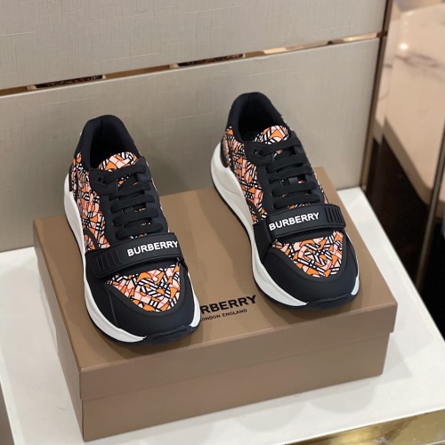 Burberry Men Shoes Fashion Sneakers Luxury Brand Vintage Cotton Sneaker with Original Box