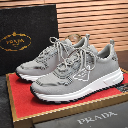 Prada Mens Shoes Casual Luxury Brand Breathable Sneakers with Original Box